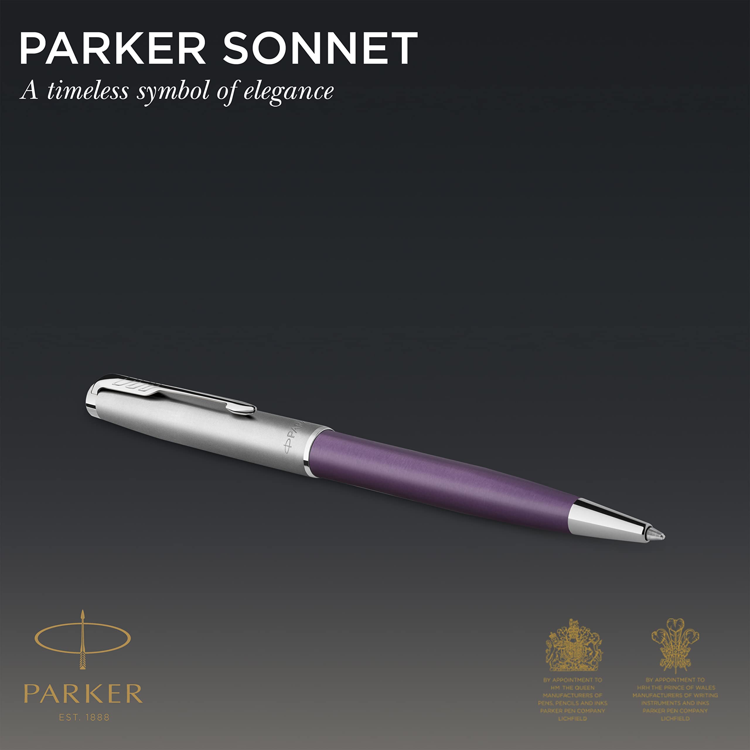 BOLIGRAFO PARKER KUGELS. SONNET METAL&VIOLETA C.C. M NEGRO