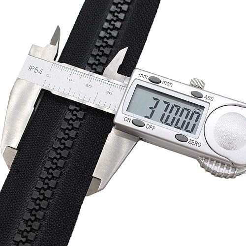 Miniatura 7 de MebuZip #10 Cremalleras de plástico separadoras resistentes de 96 pulgadas con doble lengüeta deslizantes de cremallera, cremalleras Vislon para