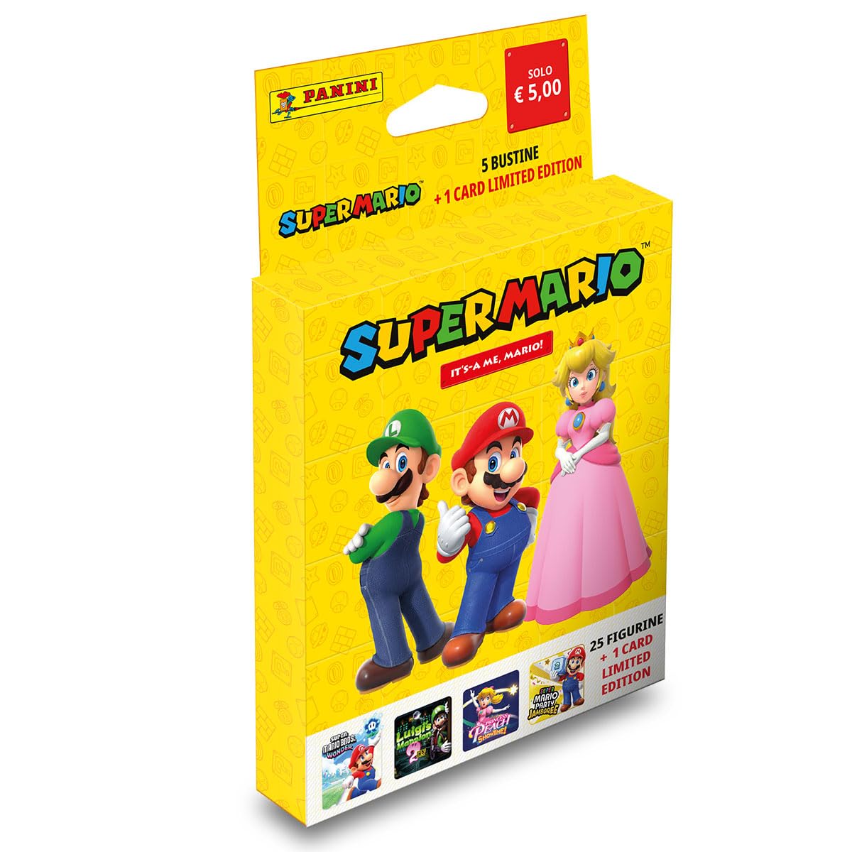 Super Mario: It's-A-Me, Mario! Sticker Collection Panini - Super Starter Pack [Album + 25 Bustine + 1 Card Limited Edition]