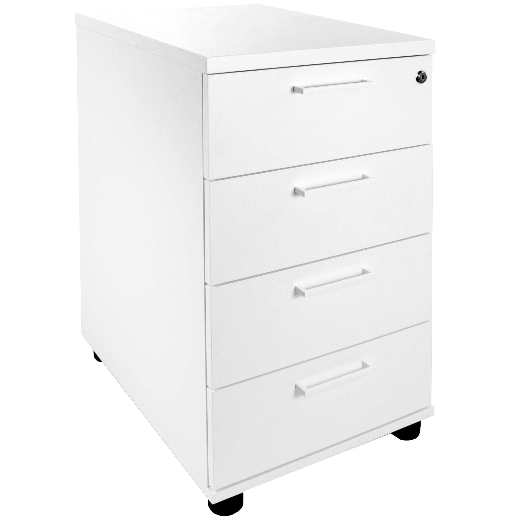Optima - Cassettiera a rotelle per ufficio, colore: Bianco