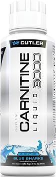 Cutler Nutrition Liquid L-Carnitine Supplement with Acetyl L-Carnitine & L-Carnitine Tartrate Forms - Pre Workout Formula for Optimal Absorption, Energy & Muscle Support | Blue Sharks Flavor