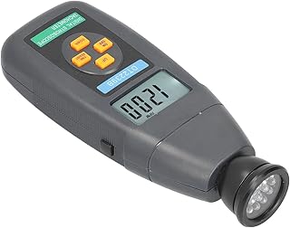 Flash Tachometer, Handheld 60-19999rpm Stroboscope with Large Backlight LCD Screen for Motor for Surface Defects for Moving Objects