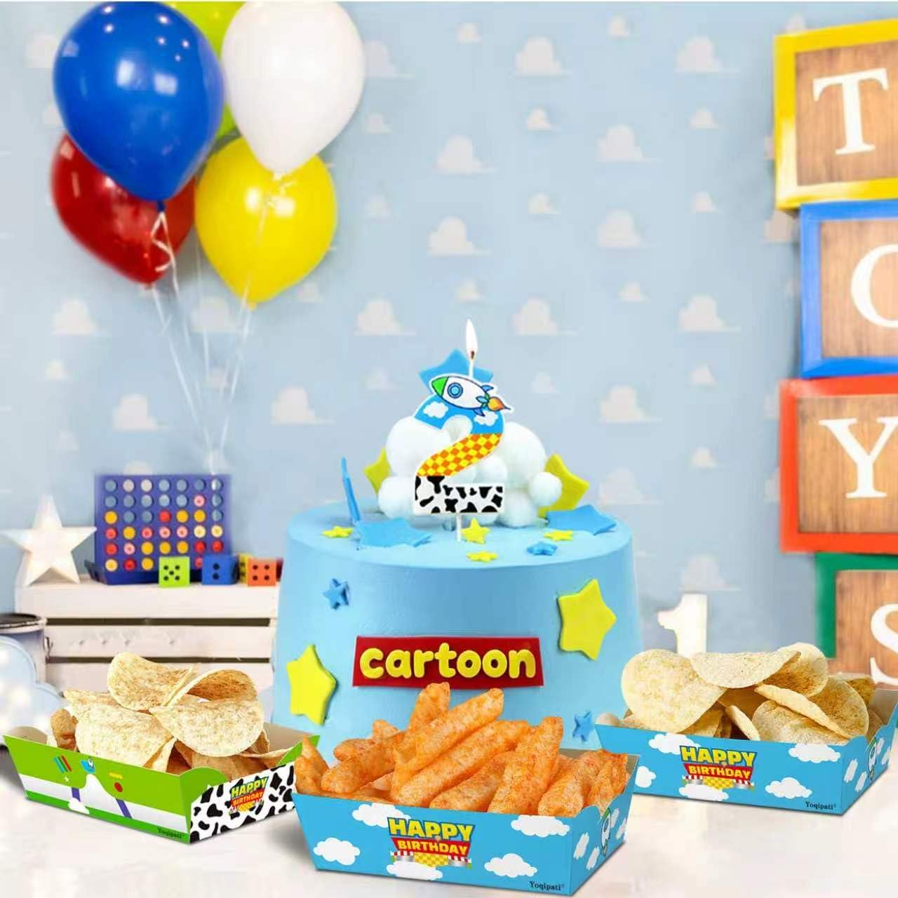 Cartoon Story Birthday Candle Rocket Theme Party Supplies Number 2