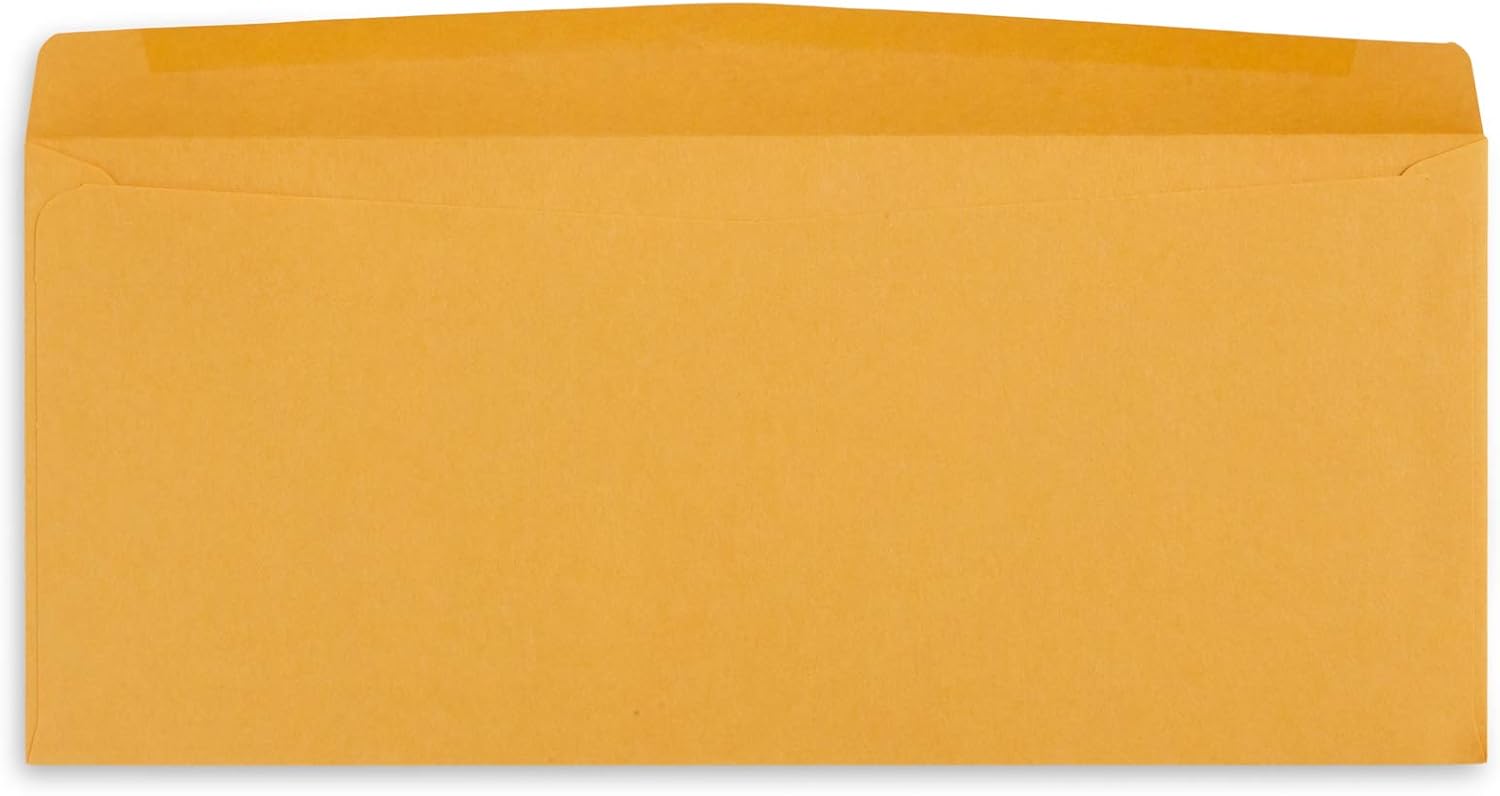 Blue Summit Supplies 500#12 Envelopes 4.75 x 11, Brown Manila Envelopes Oversize with Gummed Seal, 24lb Kraft Paper