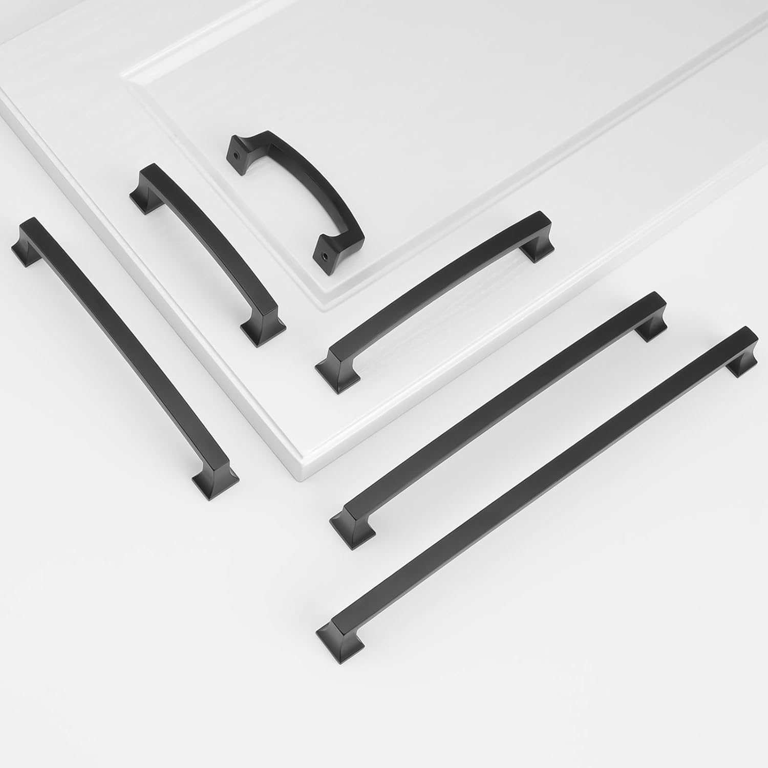 10 Pack 5 Inch(128mm) Cabinet Pulls Matte Black Kitchen Cabinet Pulls Drawer Pulls Solid Cabinet Hardware