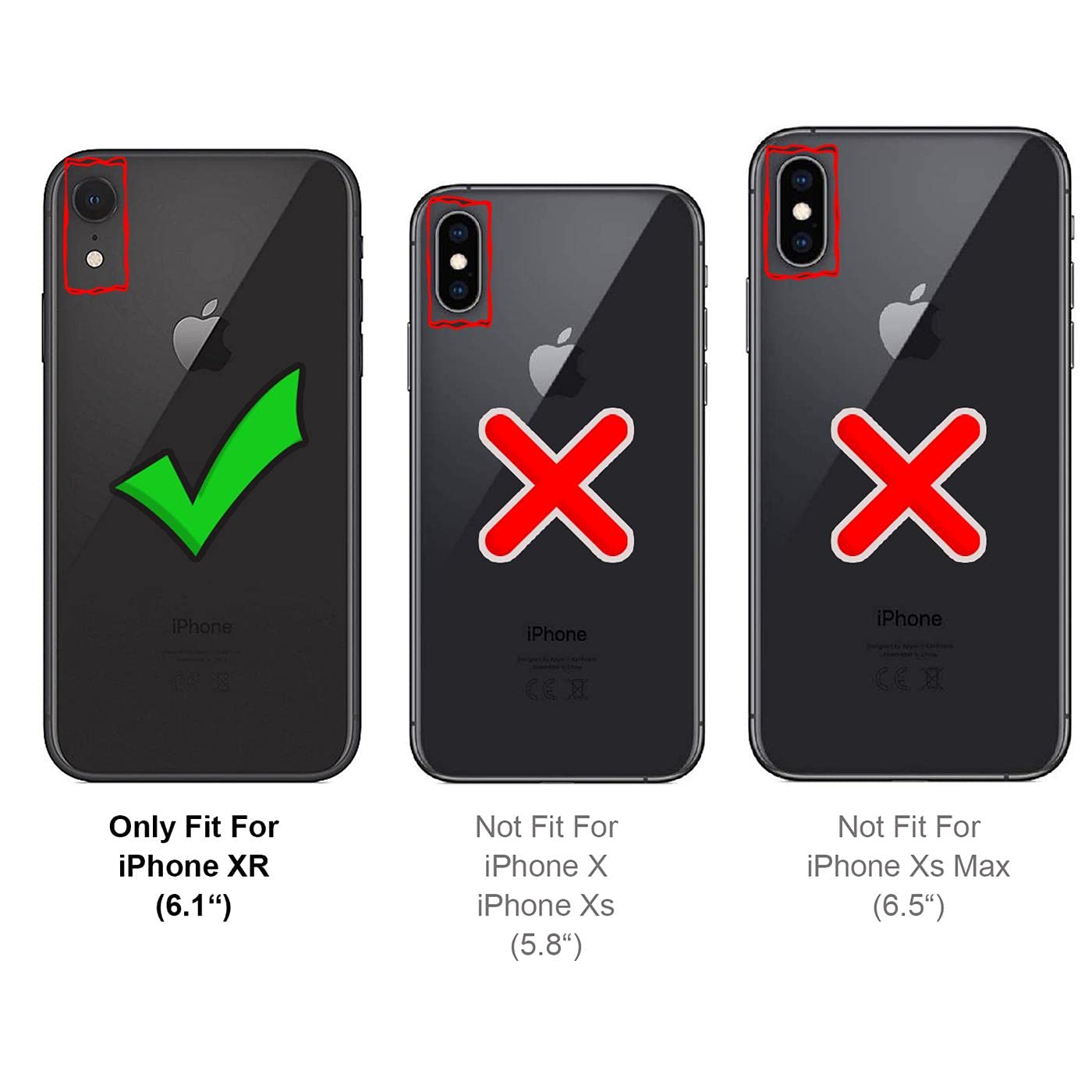 Verco Custodia Compatibile con iPhone XR Cover, Custodia Protettiva con slot per carte per iPhone XR Case Sottile in Silicone, Blu