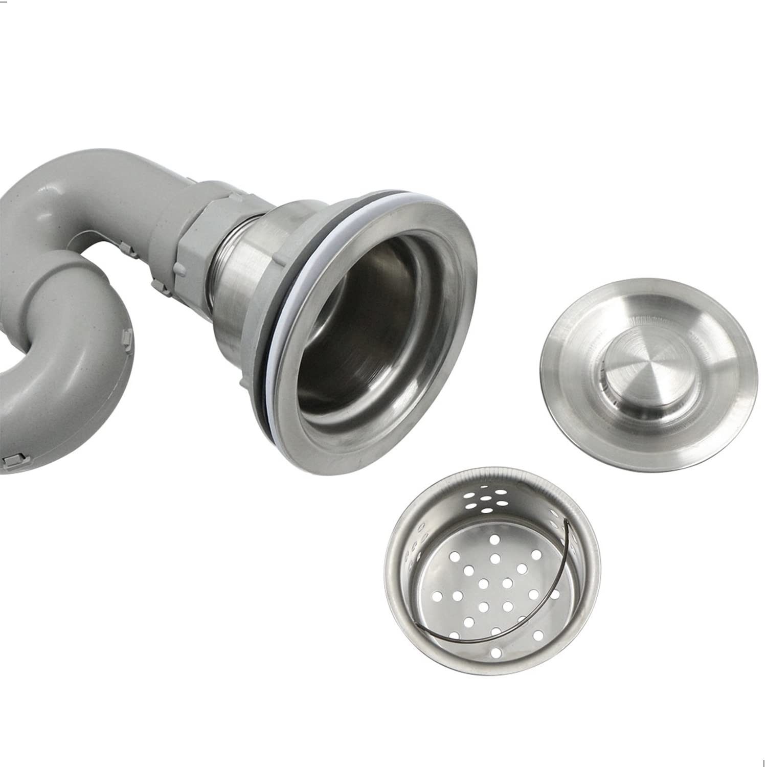 Cornat Odour Trap 2 Inch X 40 Mm-with Grommet & Wall Mount-Made Plastics-Recyclable Packaging/Device Siphon / T355004R, Black, 1 1/2 Zoll X 40 Mm - View #3