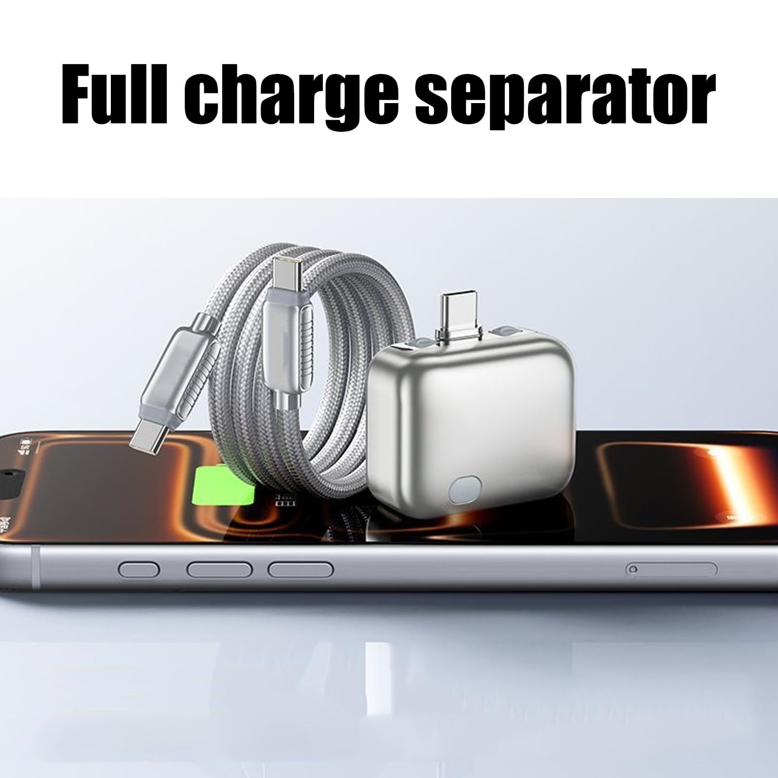 Caricabatterie Intelligenti da 140 W con Funzione spegnimento Automatico e Cavo Staccabile Splitter Ricarica Rapida per telefoni Tablet Laptop Protezione Batteria del Telefono