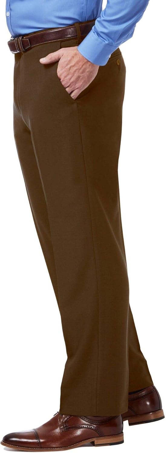 Haggar Men's Premium Comfort Classic Fit Flat Front Dress Pant - Regular and Big & Tall - Image 3