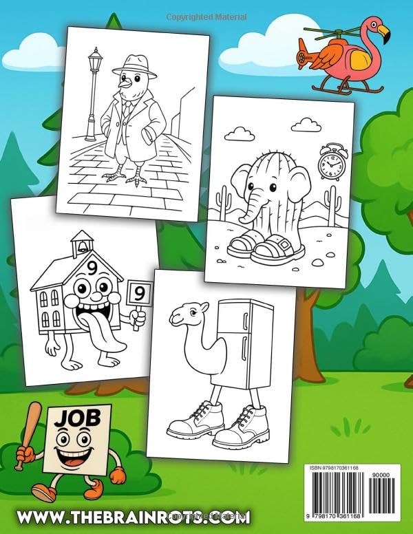 Children’s Coloring Book: The Brainrots – Volume 1 [New 2026 Edition – Revised and Expanded]: Super Coloring Book with 50 Viral Italian Brainrot ... (“The Brainrots” Coloring Book Series) image 3