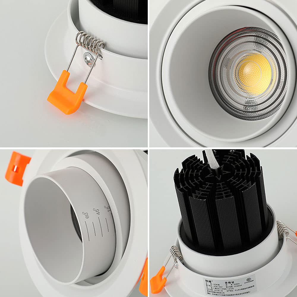 Foco Led De Techo Empotrable para Interiores, Lámpara De Techo Empotrada Tipo M, Focos Direccionales para Isla De Cocina, Pasillo, Sala De Estar Y Galería.,6000k15w