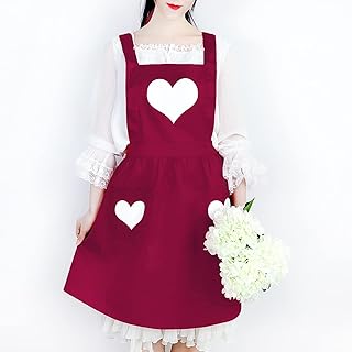 MASII Fartuchy dla kobiet fartuch kuchenny fartuchy dla kobiet z kieszeniami modny fartuch roboczy urocza księżniczka kuchnia, dżubered