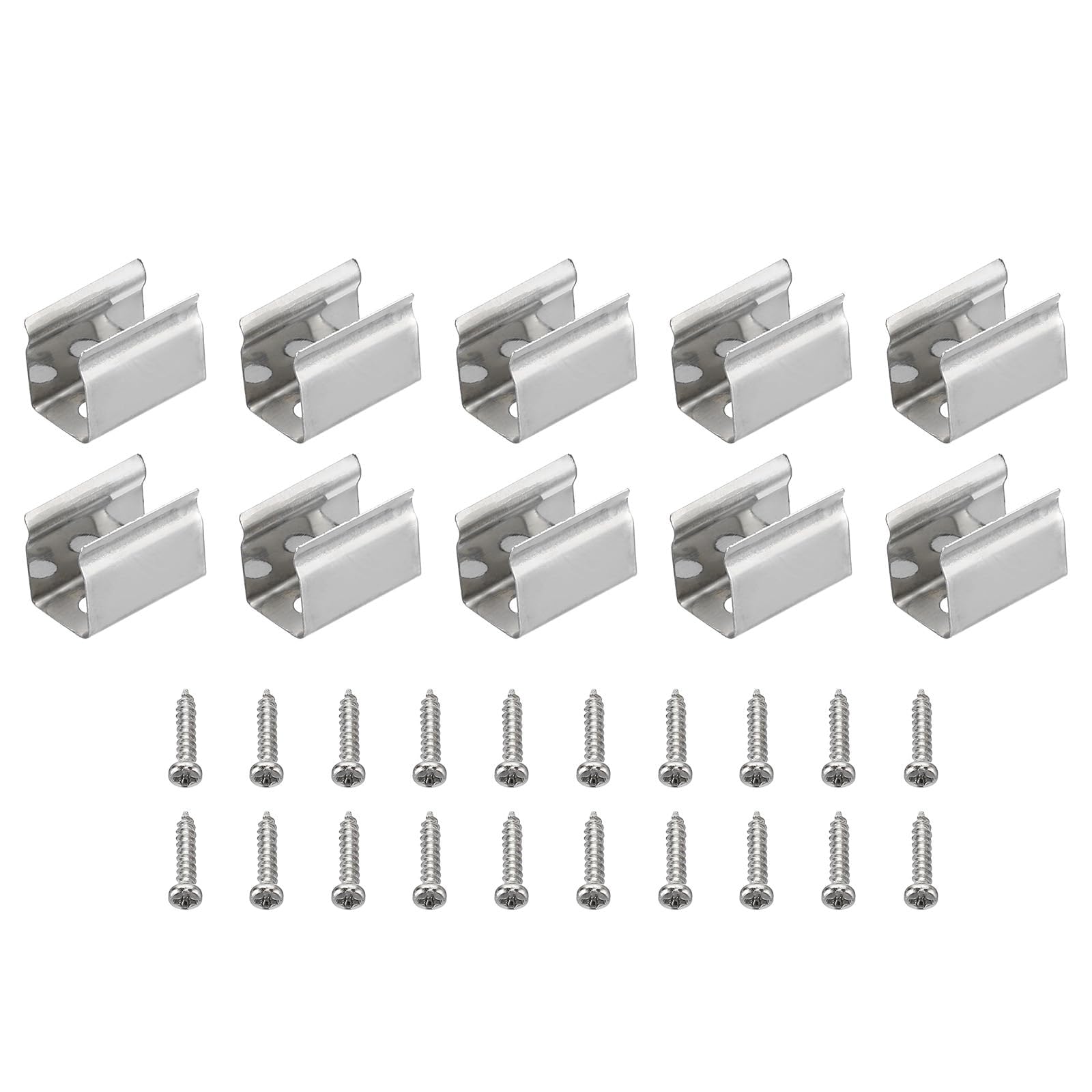 TOP-VIGOR 40Pcs Neon Rope Light Mounting Brackets, LED Lights Install Fixing Clips Clamp, Support Holder with Screws
