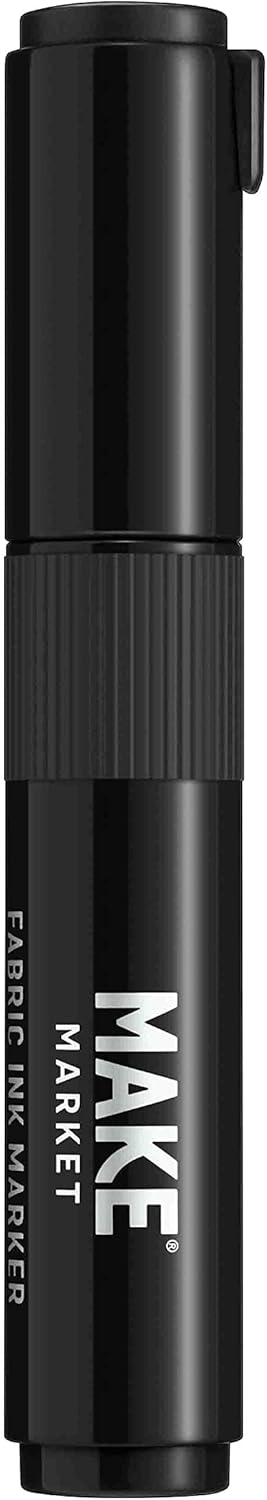 Make Market Jumbo Black Bullet Tip Permanent Fabric Ink Marker, 12 Pack