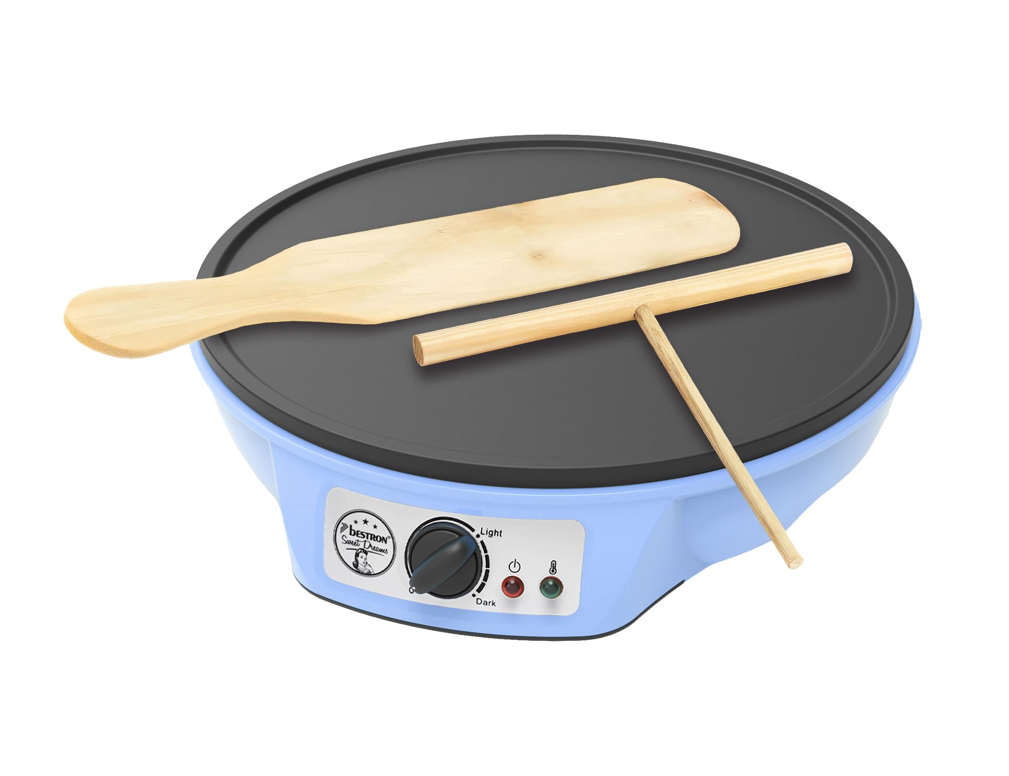 Bestron ASW602BBS Crepe Maker, Alloy Steel, Blue