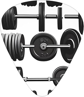 Guitar plectrums 12 pieces set Comfortable in the hand with smooth edges Three thicknesses to match Barbell Picture