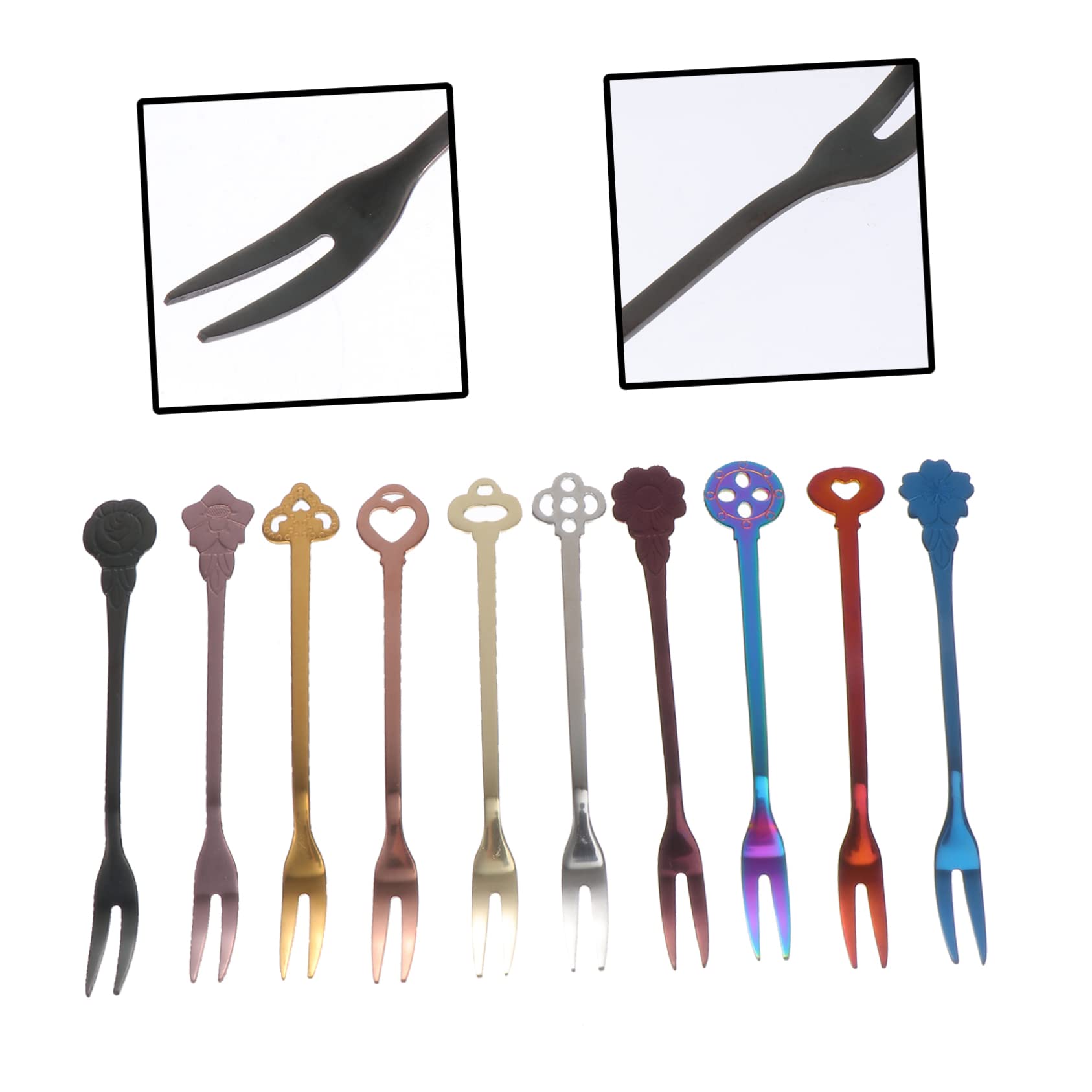 Alipis 30pièces Fourchettes à Fruits Acier Pour Desserts Et Apéritifs Ustensiles De Table Pour Et Buffets