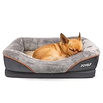 JOYELF, Cuccia ortopedica per cani in memory foam con copertura rimovibile e lavabile, con giocattolo con sonaglio