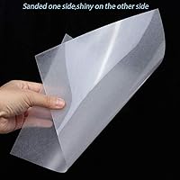 Vista 7 de Warckon 50 hojas de plástico retráctiles, hojas de película retráctil de papel de arte retráctil, esmerilado Ruff n' Ready para manualidades