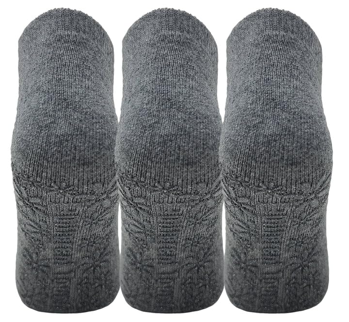 Image of Different Touch Unisex Non-Slip Yoga Socks Pilates Ballet Barre Cushion Socks with Grips 3 Pairs