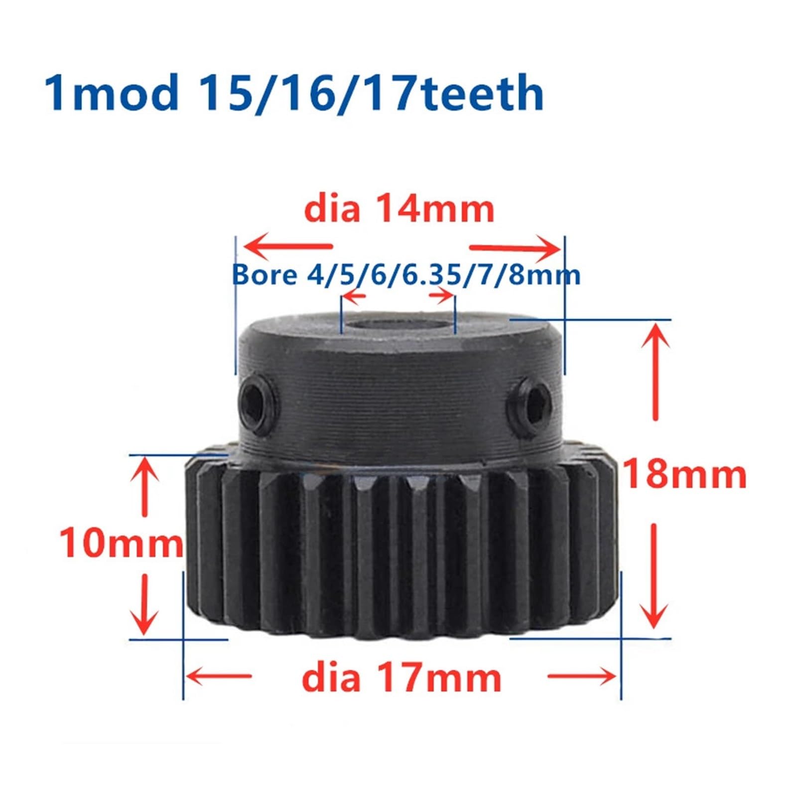 Bevel Gear Pinion Hardware Mechanical 2pcs 15teeth Gear Rack CNC Rack + 2pcs 1mod 10 * 10 * 500mm Rack(6mm)