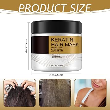 1 Stück Haarmaske 100g Tiefenreparatur Haarspülung Haarmaske für Sehr Trockenes Haar Geschädigtes Haar Alle Haartypen