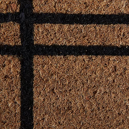 DII Natural Coir Geometric Modern Outdoor Door Mat, Front Porch Décor, 17x29, Farmhouse Plaid, 46 x 76 cm (Rectangular) - Image 3