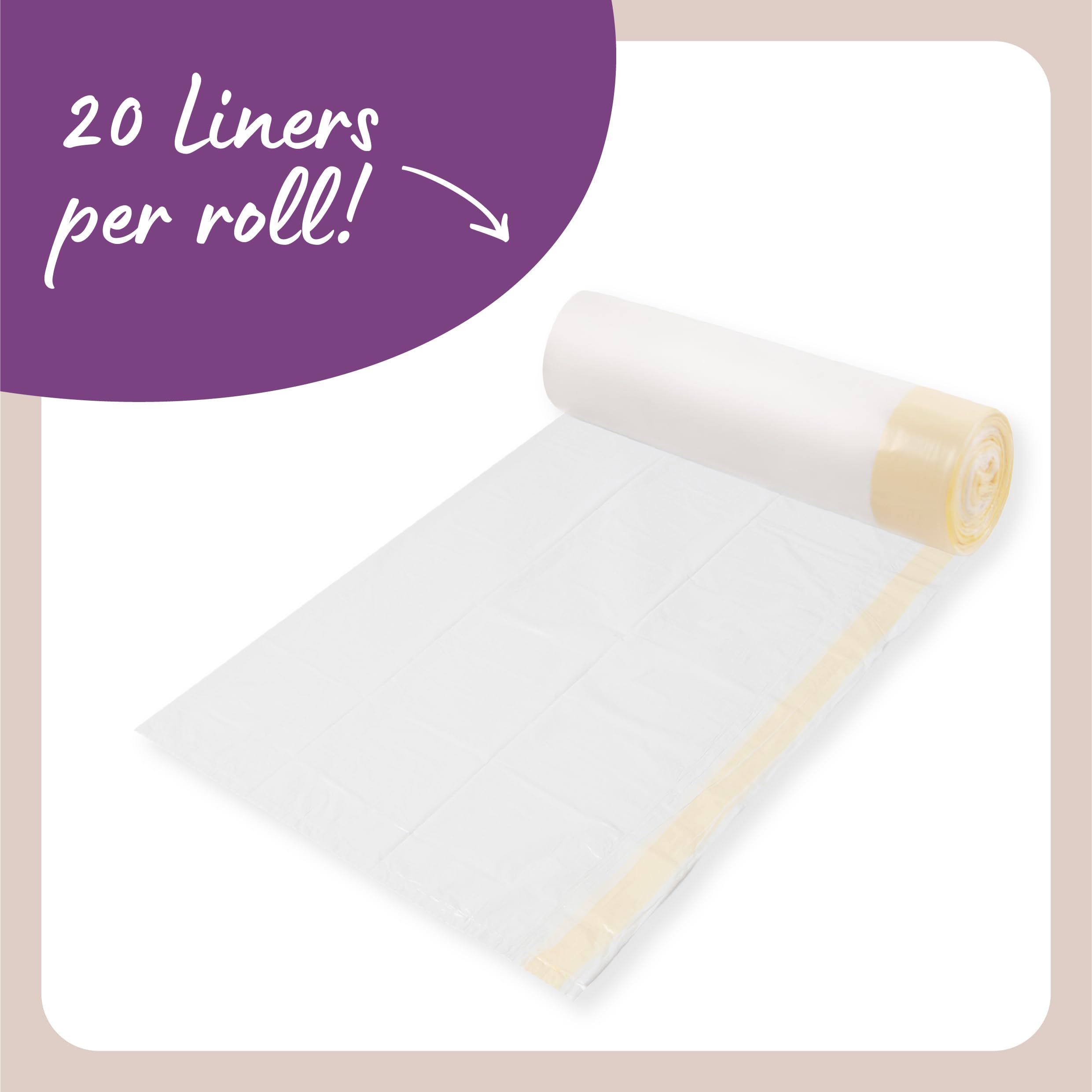 Rosewood Large Litter Tray Liners, Roll of 20 Cat Litter Box Liners with Drawstring Handles, Easy Clean-Up, Fits Most Trays - Image 2