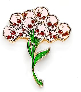 Skull Bouquet Enamel Pin - Gothic Series