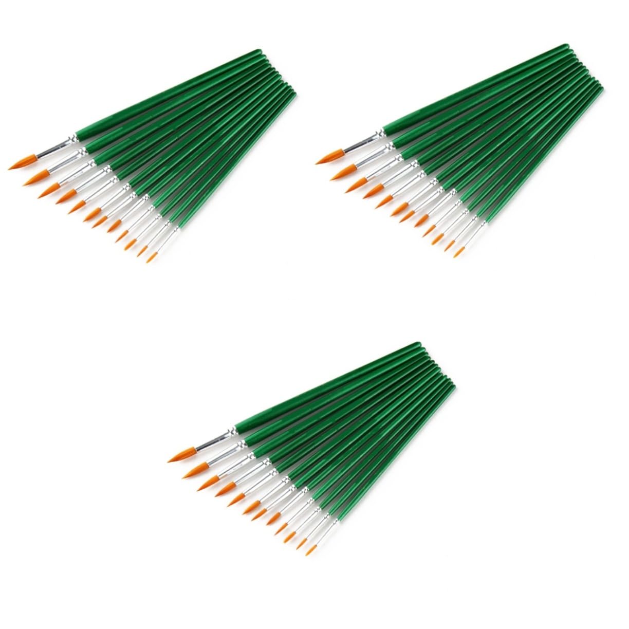 NUOBESTY Juego De 36 Pinceles para Pintura con Mango De Madera Acrílico Óleo Y Acuarela De Doble Punta para La Escuela.