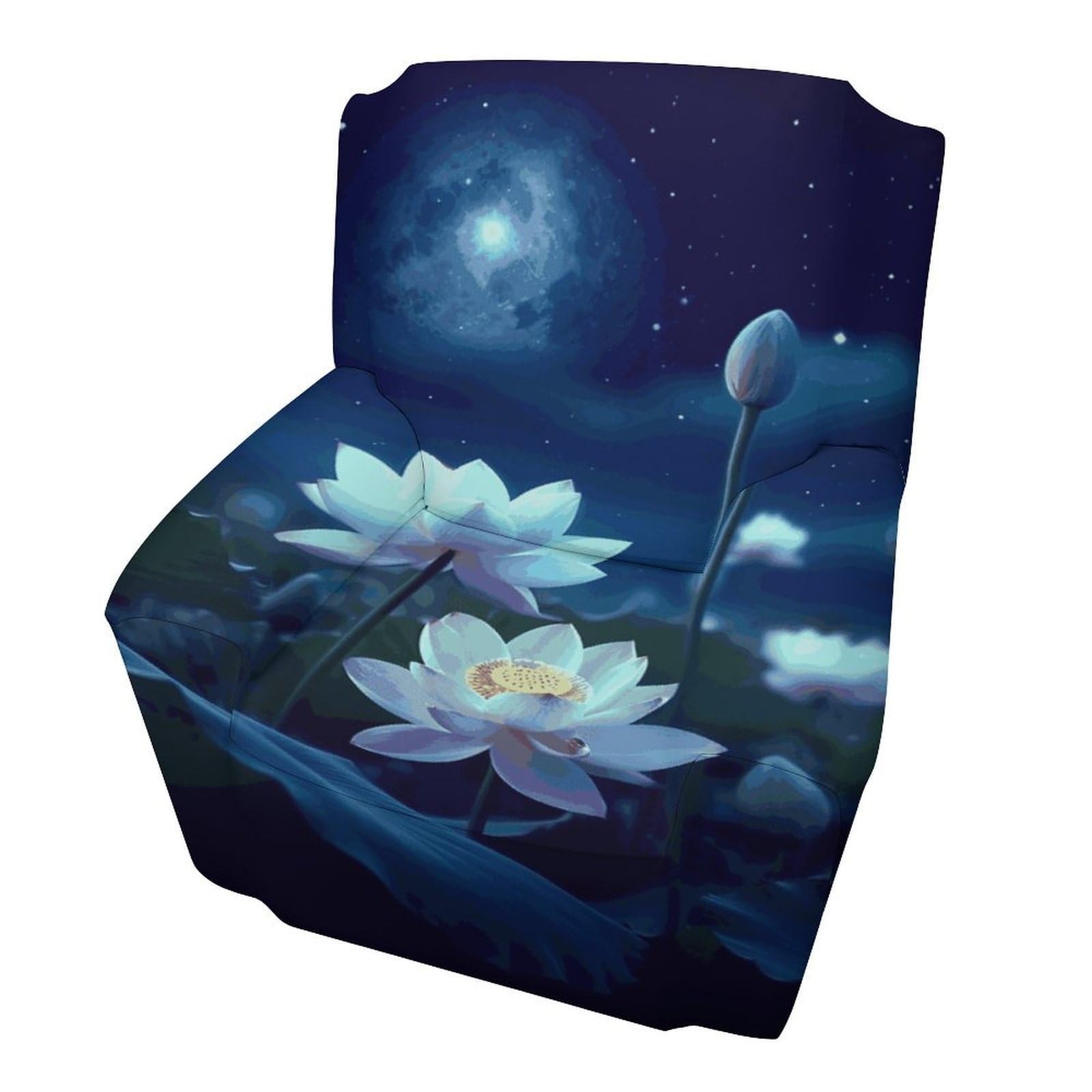 Fekiloot Style Night Lotus Flowers Couch Cover Sofa Cover Sofa Slipcover
