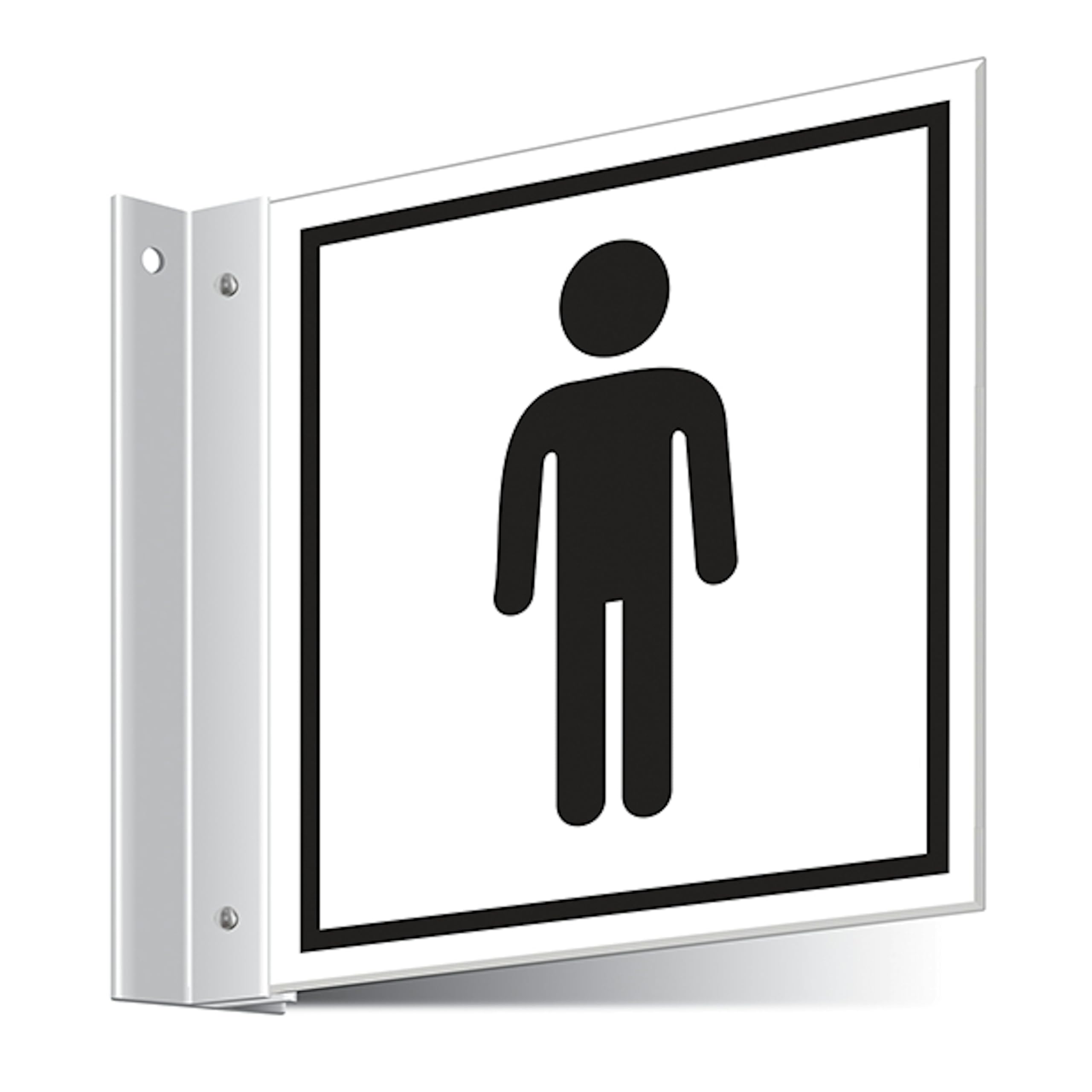 V Safety Gents Toilets Corridor Sign 150 x 150 mm - 3mm Indoor Palboard Safety Sign