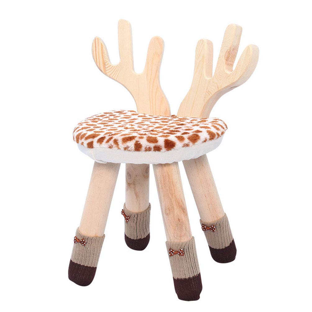 YUYAXAF Animal Ottoman, Foot Rest Stool,padded Cushion Footstool, Pouffe Stool Rest Seat with 4 Wooden Legs, for Kids or Adults, Size: 27 * 27 * 47cm