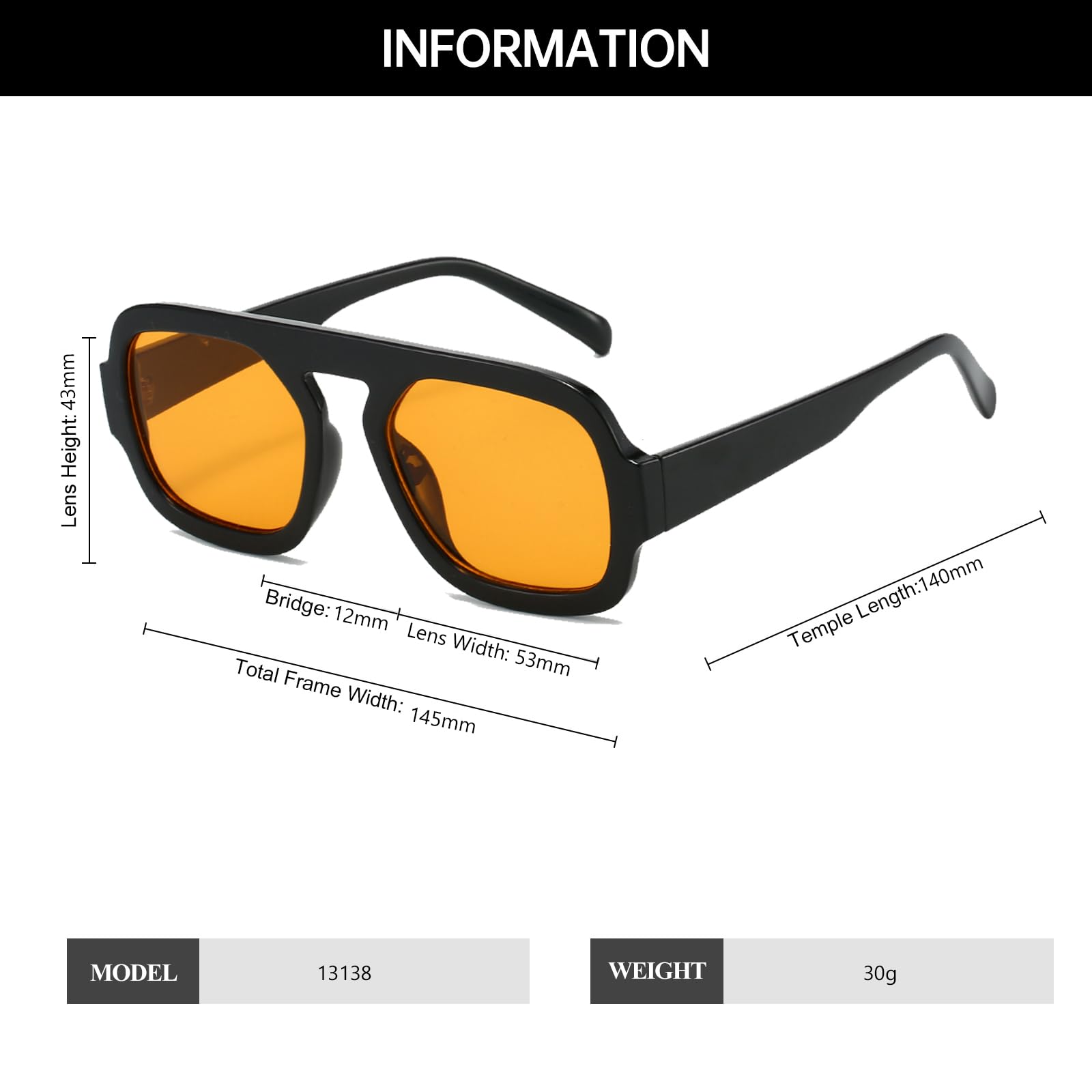 YAMEIZE Retro Occhiali da Sole Pilota Quadrati Donna - Uomo Vintage Anni 70 Classici Occhiali Protezione UV400