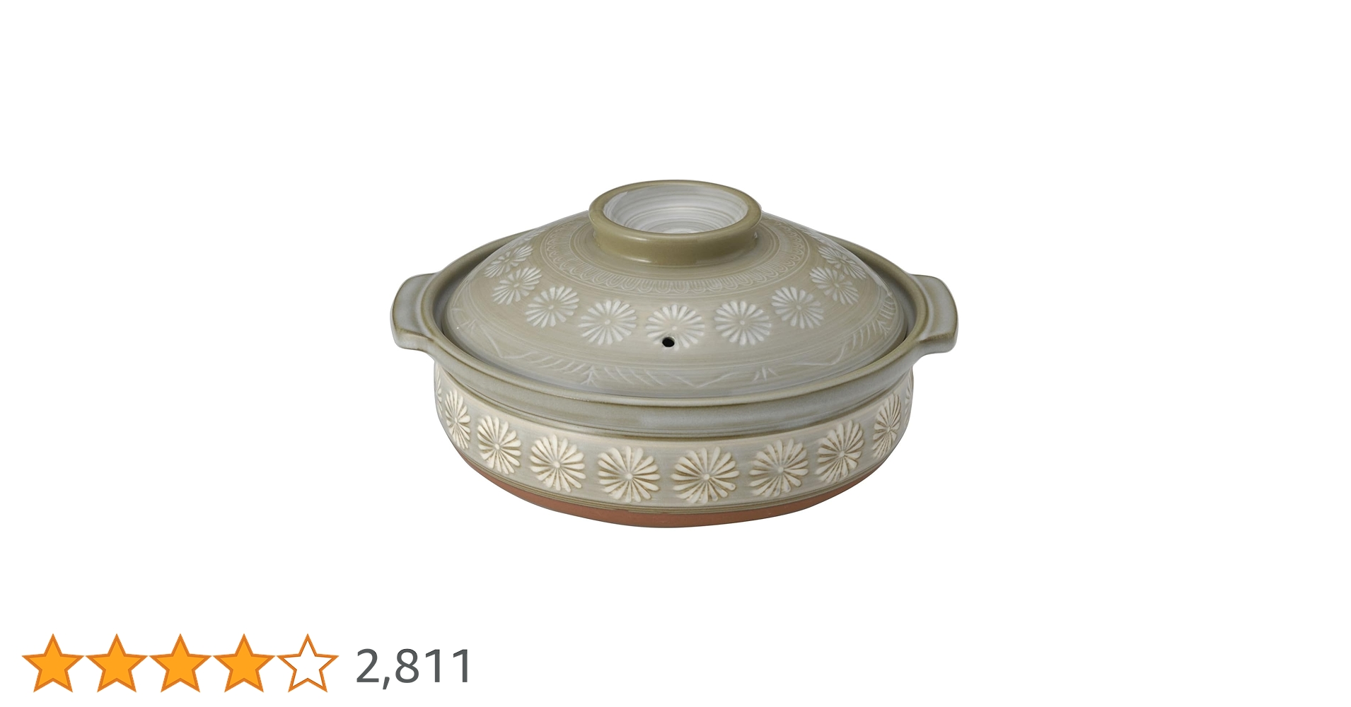 銀峯花三島土鍋(深鍋)10号 新品未使用品 花三島 銀峯 10号鍋 土鍋 5〜6人用 : Arclands Online ヤフー店