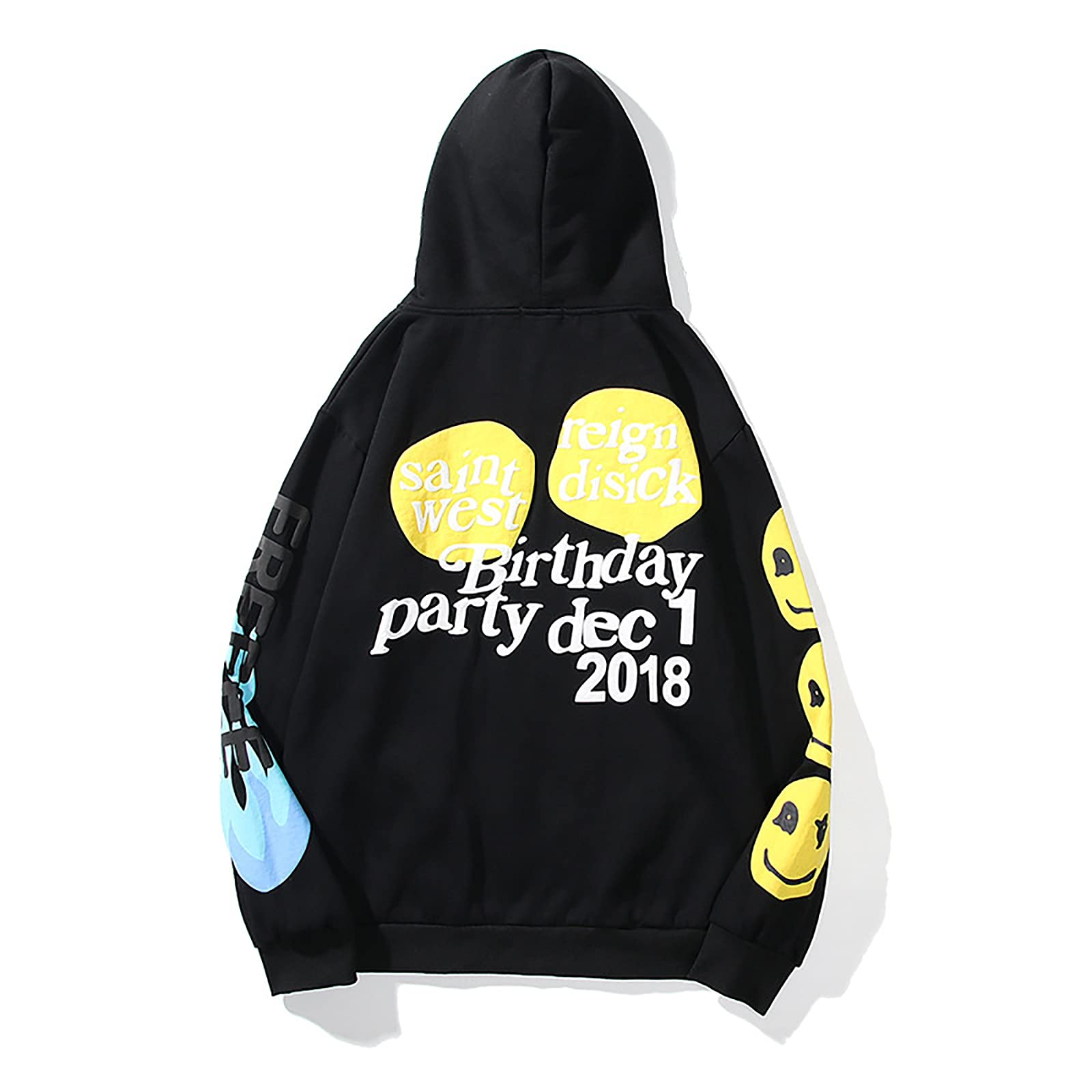 G&F Kanye Felpa con Cappuccio Unisex Hip Hop Cantante Rap Fan Manica Lunga Maglione Felpa Top (Color : Black, Size : M)