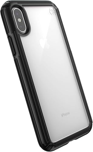 Speck Productos Funda Presidio V-Grip para iPhone XsiPhone X, transparentenegro