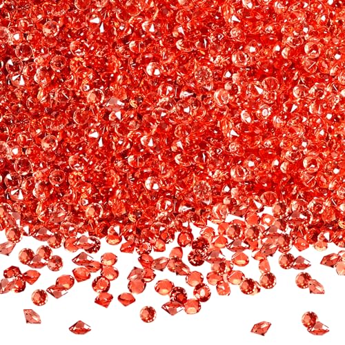 TOAOB 5000 Pièces 3mm Rouge Diamant Scattering Diamants Cristaux Déco Pierres De Mariage Cristal Table Confettis Table Décoration