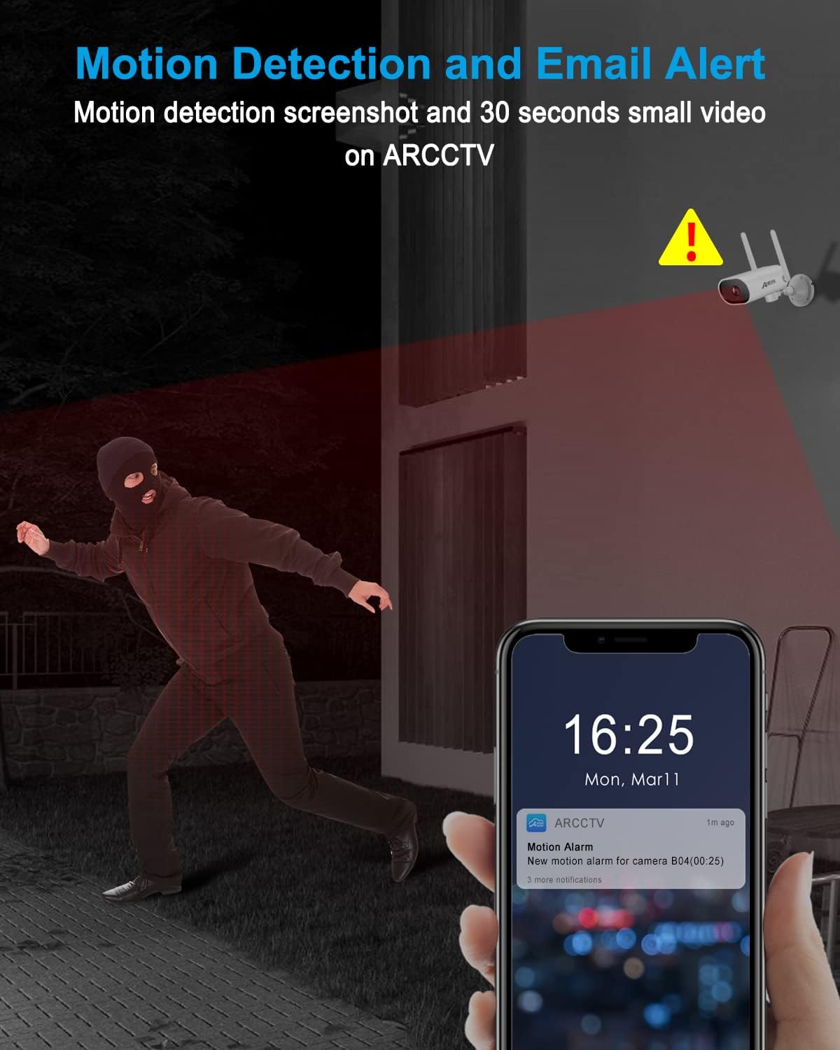 Wireless Security Camera System,ANRAN 8 Channel 2K NVR 4Pcs 3MP Home WiFi Security Camera Outdoor with 13" LCD Monitor,1TB Hard Driver,Pan 180°,Night Vision,Waterproof, Motion Alert,Remote Access…