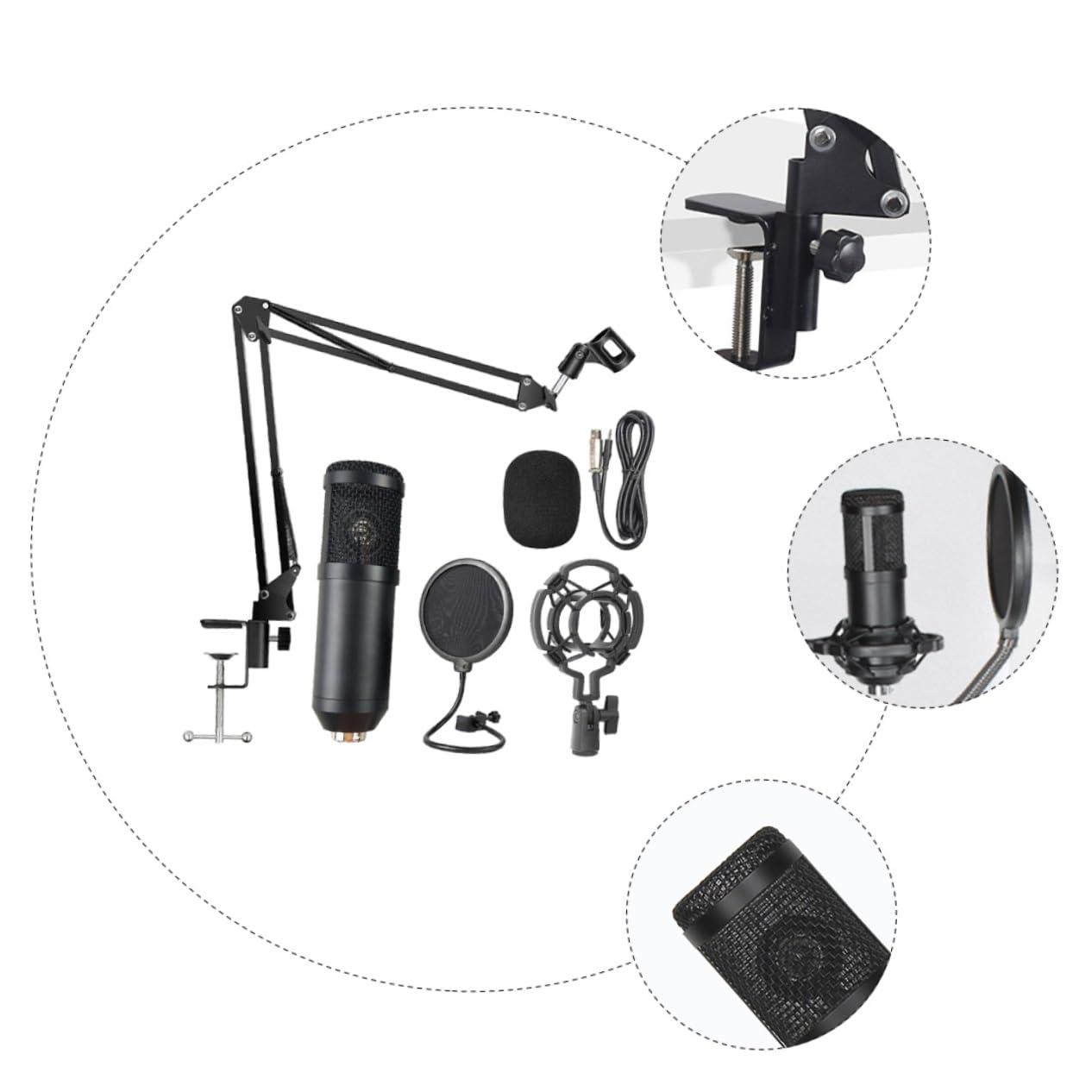 Microfono Condensatore USB per Gaming e Podcasting Lega di Alluminio, Prestazioni Professionali e Cattura Vocale Precisa, per Streaming e Trasmissioni Colore Casuale