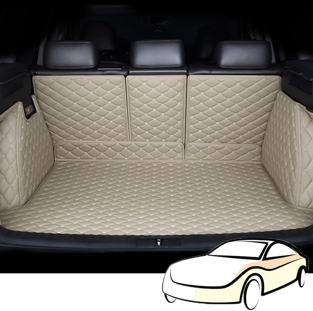 Car Boot Mats Trunk Mat Protector for Lexus NX 300h 2014-2021 2022 2023 2024 Full Coverage Boot Liner Mat Carpets Customization Styling Accessories,Beigestyle
