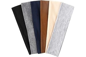 Short Flat Headbands for Non-Slip, Sweat-Absorbing Workout, Yoga or Running
