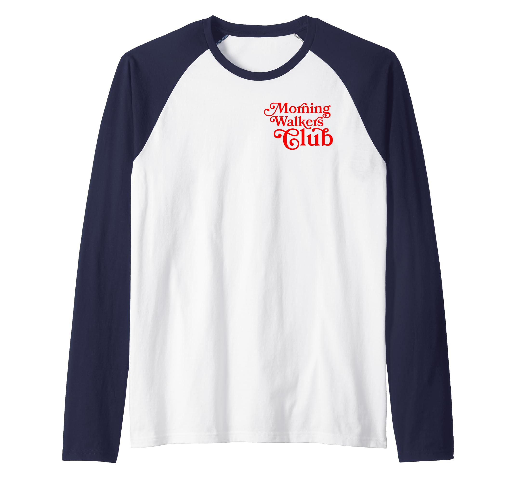 Morning Walkers Club Raglan Baseball Tee