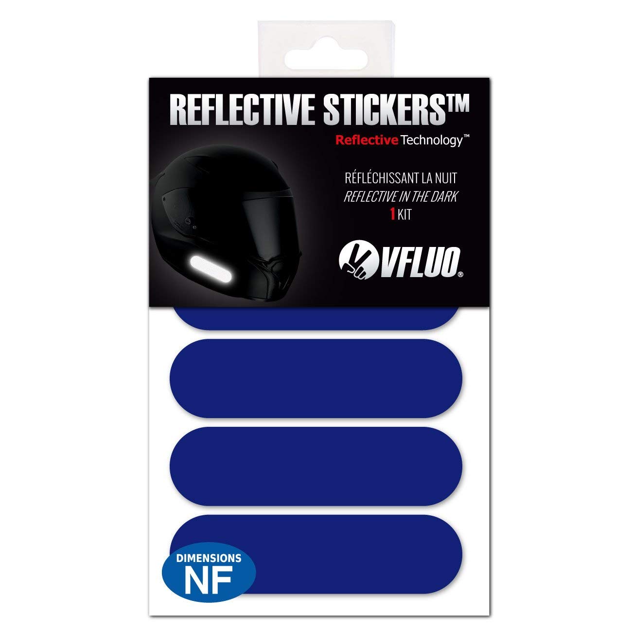 Sticker Blue Tech Snapklik.com : COLORS STANDARD, Retro Reflective 4 Stickers Kit For ...