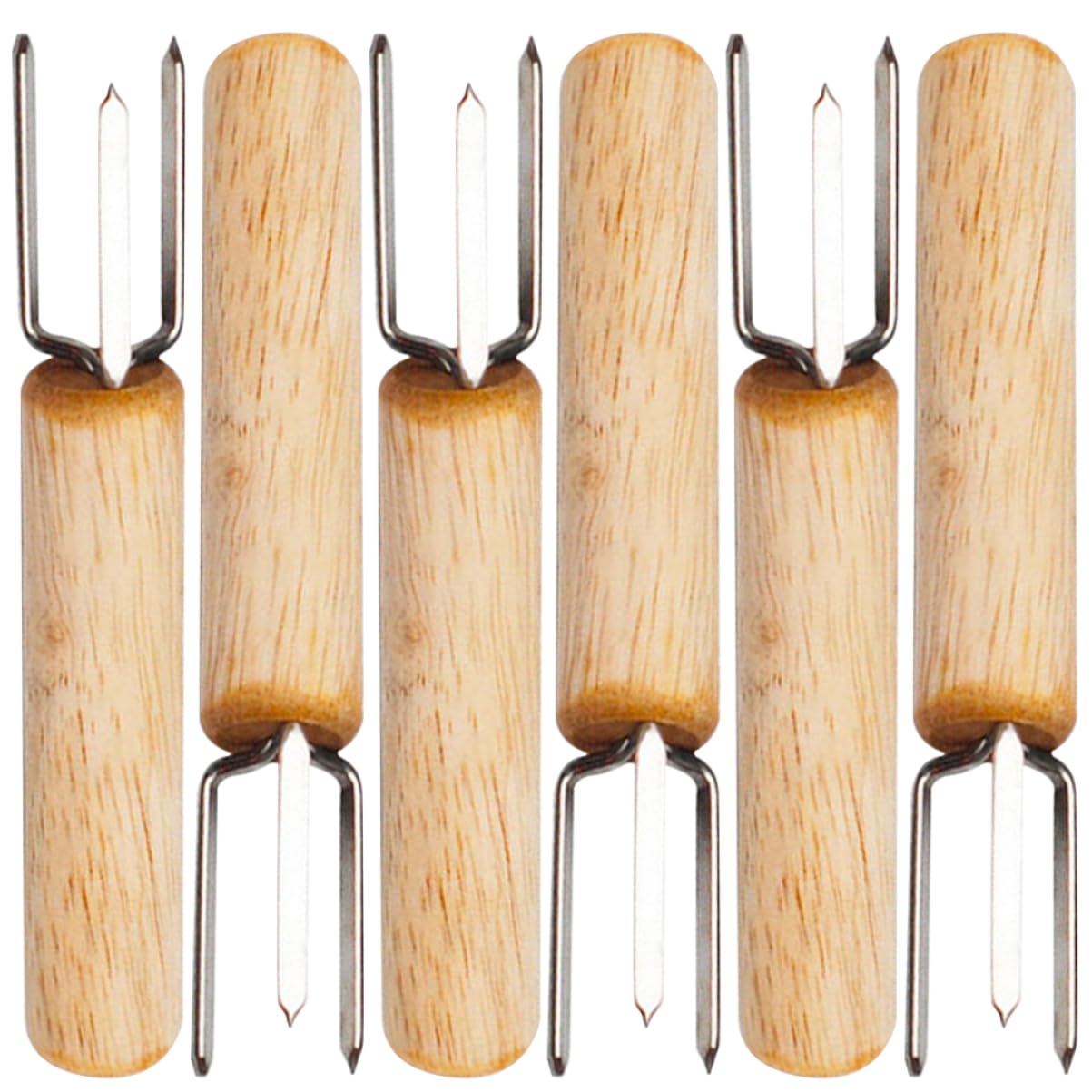 PRETYZOOM 5 Set Forchetta Per Mais Posate Padelle Cucina Hamburger Forno Porta Pannocchie Spiedini Stufa Griglia Per Esterni Detergente Forchette Barbecue Pelapatate Piastra 6 pezzi * 5