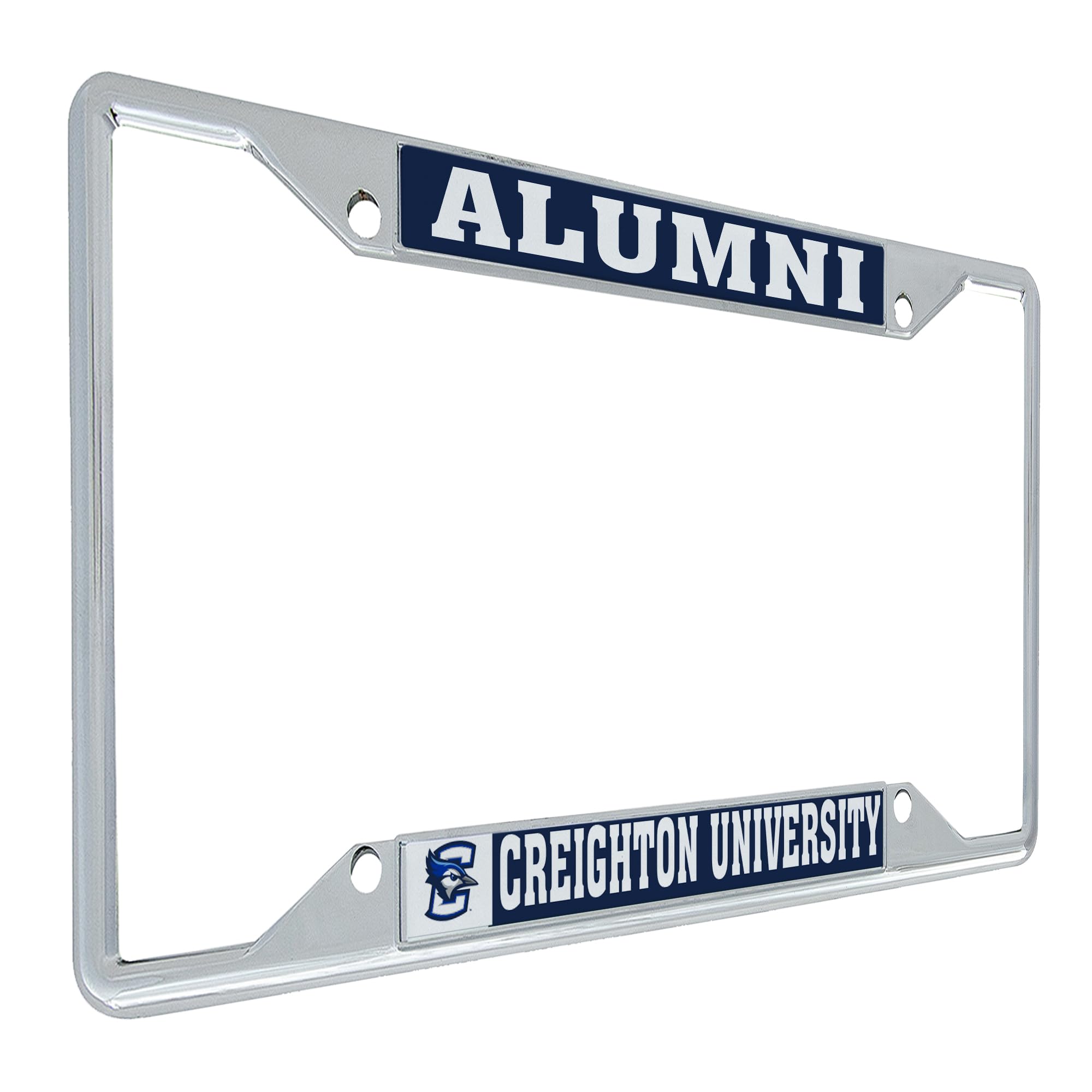 Creighton University Bluejays License Plate Frame - Alumni Metal Tag Holder For Car