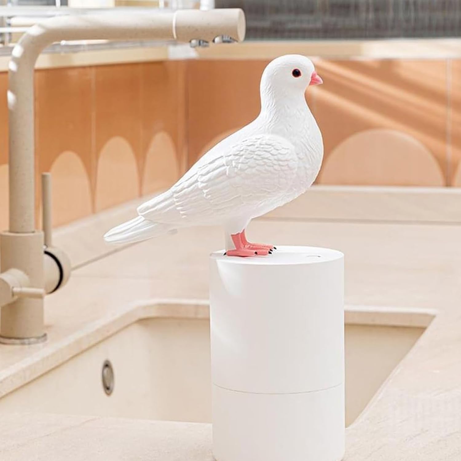 CHJJZXBF Bird Soap Dispenser, Pigeon Soap Dispenser, Automatic Soap Dispenser for Bathroom, Grey : Amazon.com.be: Home & Kitchen