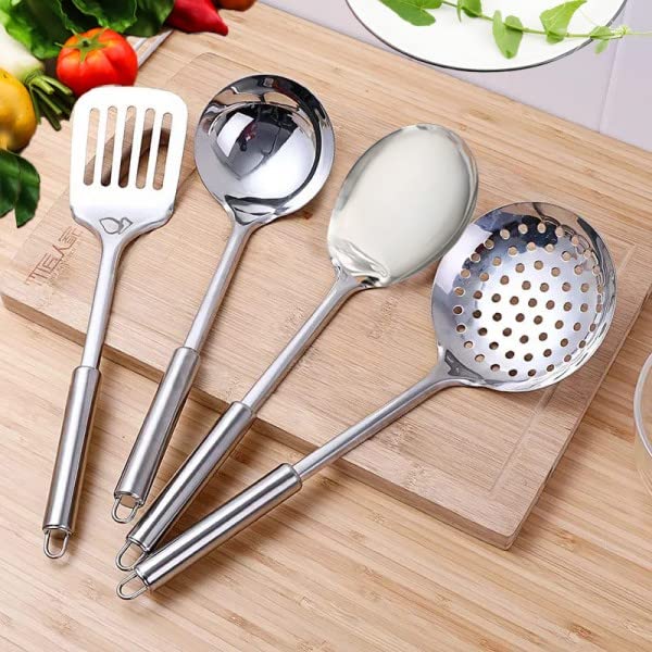 4 Pieces Kitchenware Stainless Steel Kitchen Utensil Spatula Set