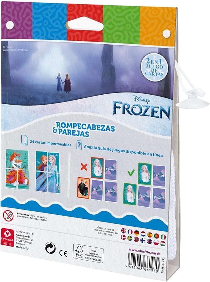 Shuffle Frozen Waterproof Playing Cards for Children and Couples and Puzzles, Colour, único - Image 2