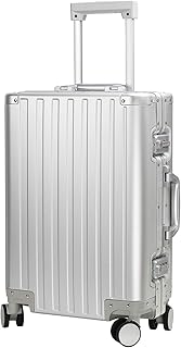 Luggage, Aluninum Hardside Suitcase With TSA Lock (Silver, 25 inch Check-In Medium)